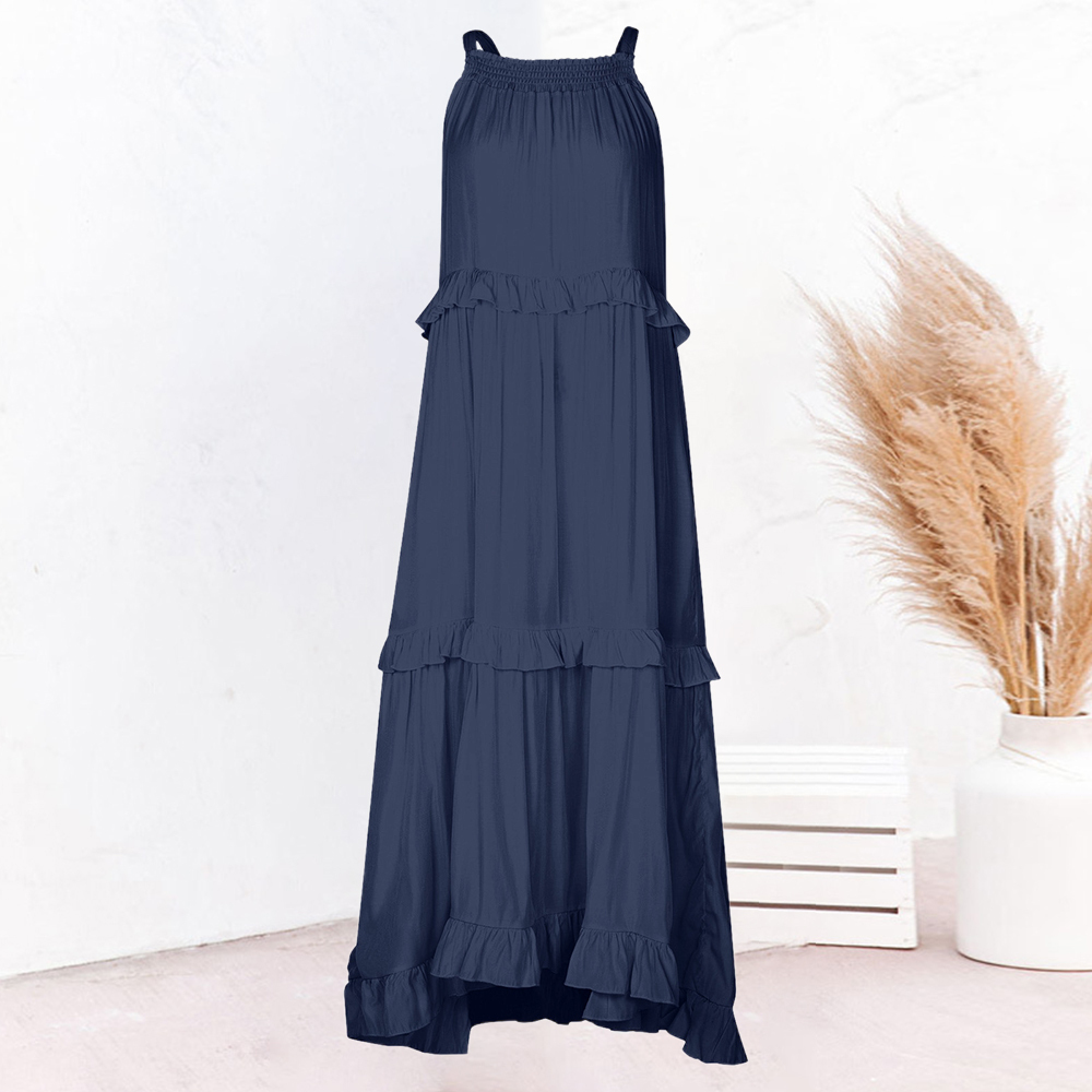 Women's summer sweet sleeveless irregular cake skirt