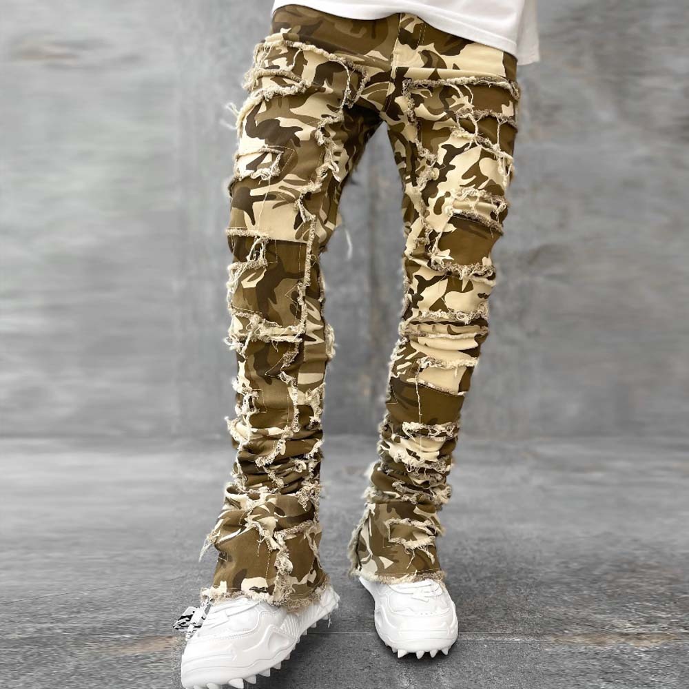 Stylish Retro Men's Stretch Denim Straight Leg Pants