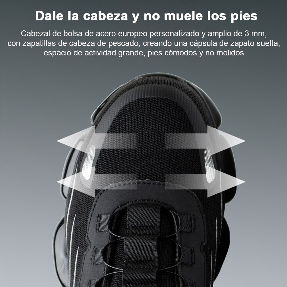 Calzado de seguridad laboral antigolpes y antipuñaladas para hombre