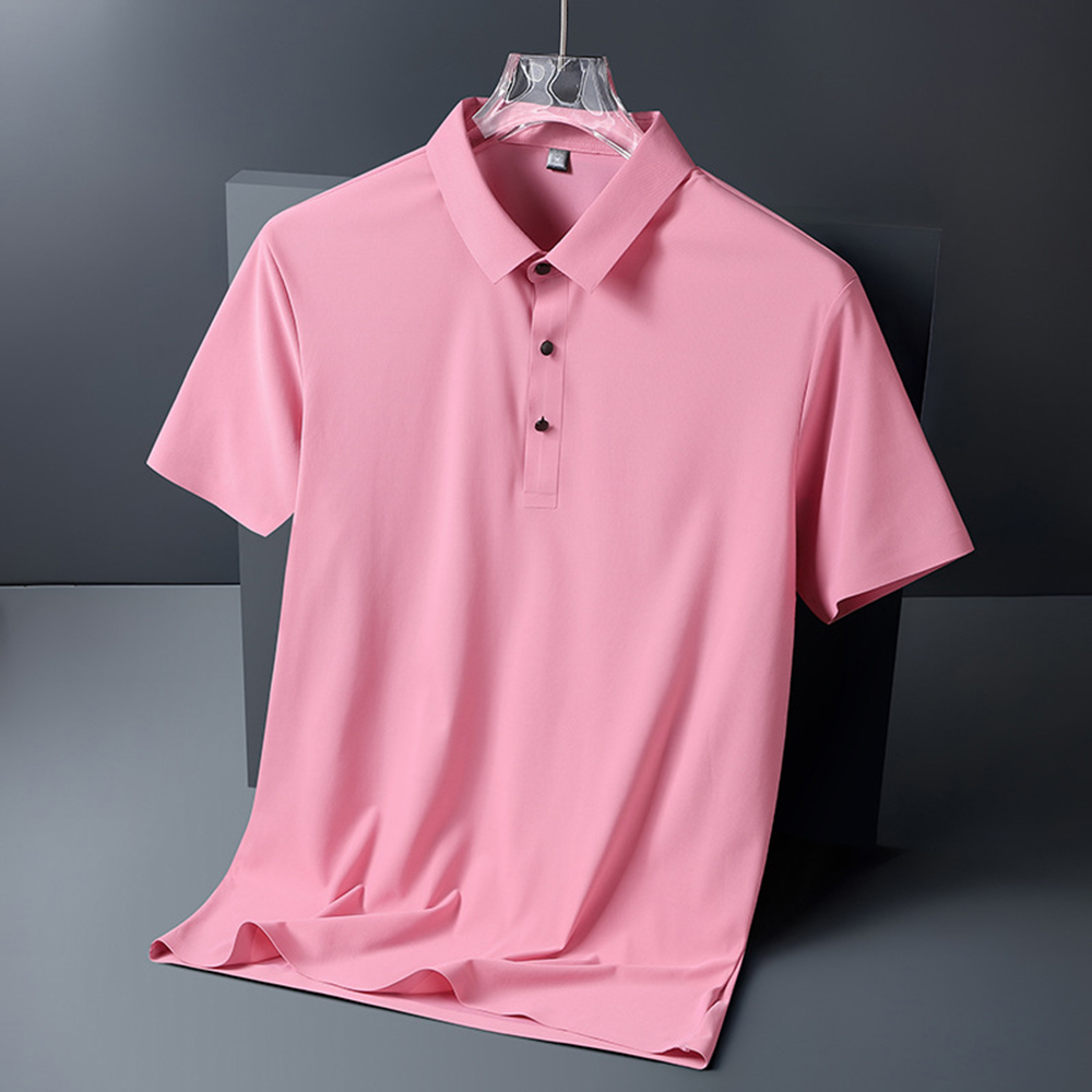 Men's Breathable Ice Silk Short Sleeve Polo Shirt