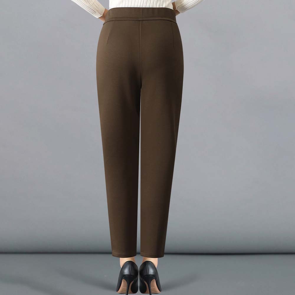 Pantalones casuales de cintura alta sueltos y cómodos para mujer