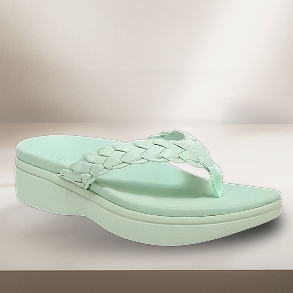 Women's Comfortable Thick Sole Wedge Flip Flop Sandals