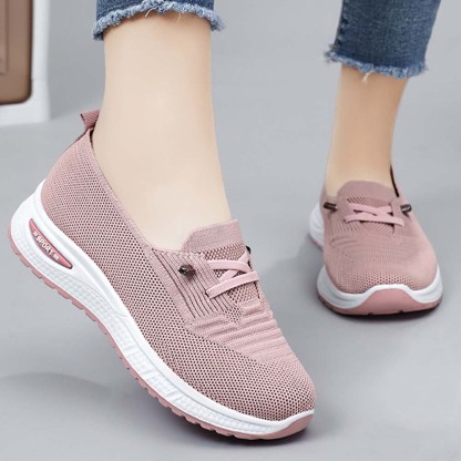 Nuevos zapatos casuales transpirables de suela gruesa para mujer