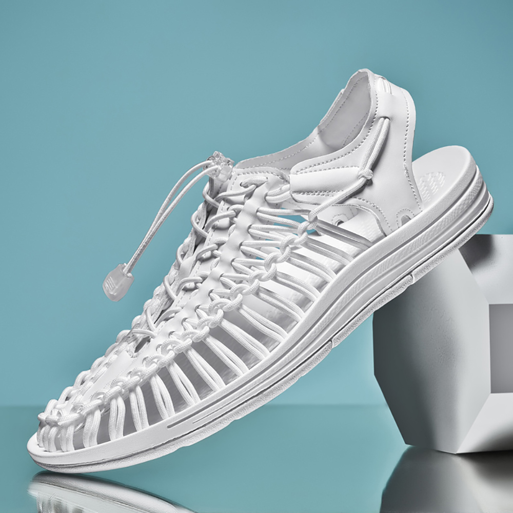 Smiledeer Summer men's and women's breathable braided lace-up sports sandals