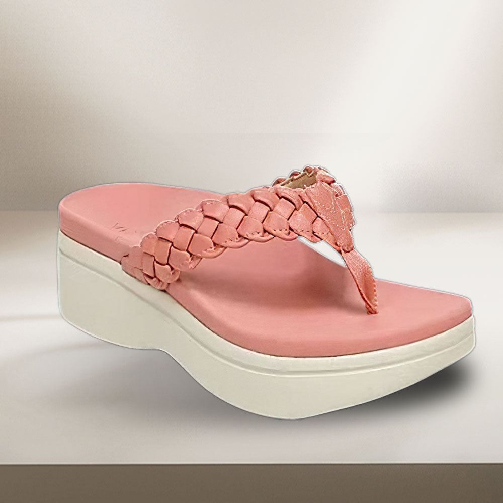 Women's Comfortable Thick Sole Wedge Flip Flop Sandals