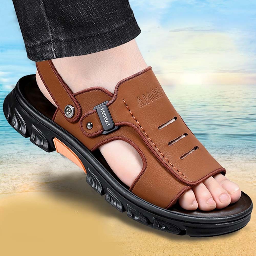 Sandalias de playa con punta abierta, antideslizantes y transpirables para hombre