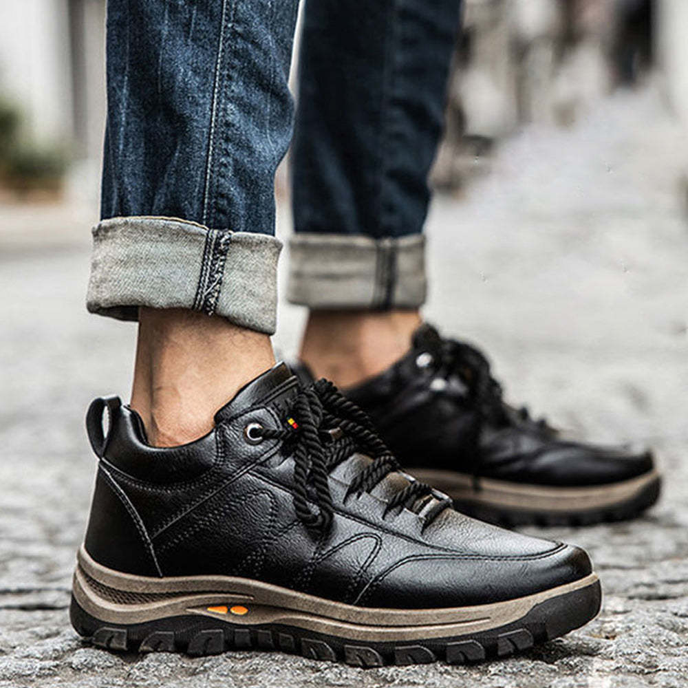 Piecewish Men's Fleece Warm Casual Mountaineering Boots