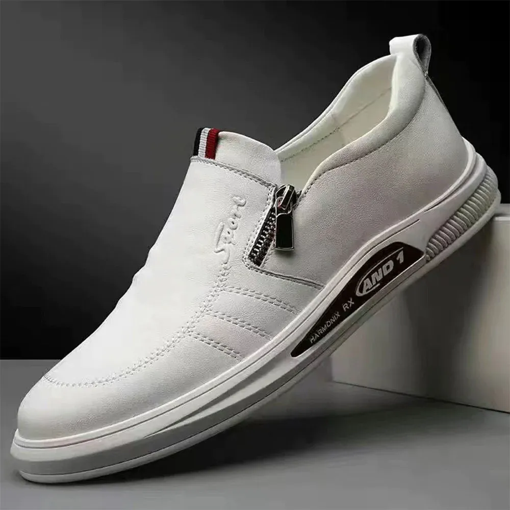 Olivoslindo Mocasines con cremallera de moda transpirable para hombres de estilo británico