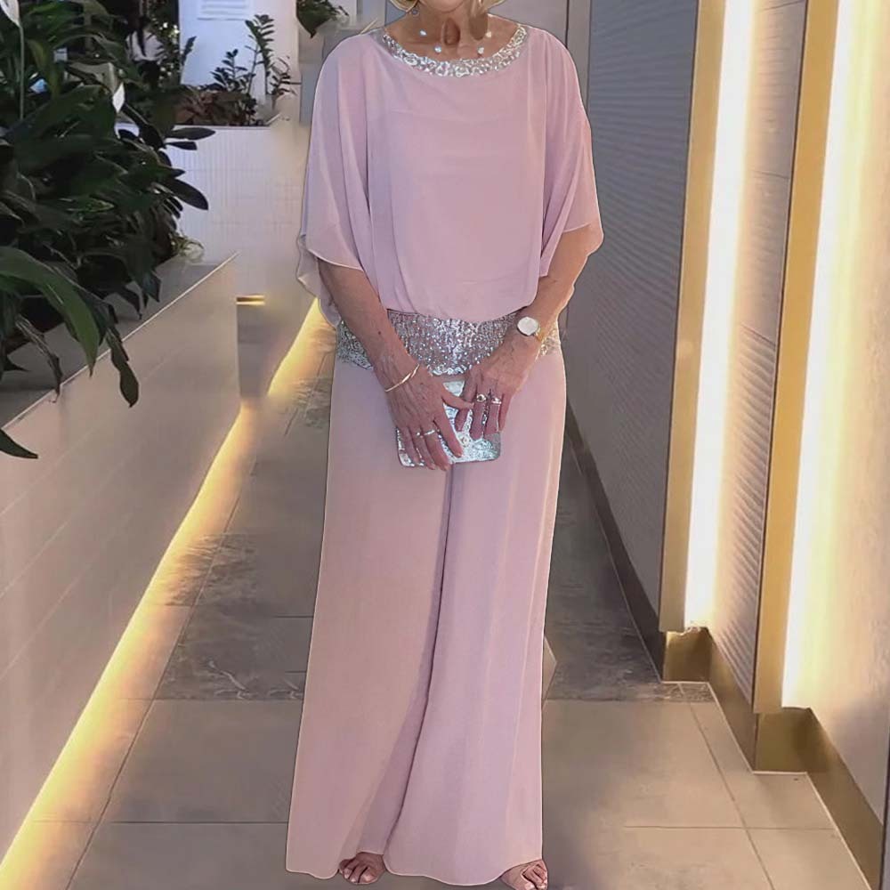 Traje de retazos de lentejuelas de gasa a la moda para mujer