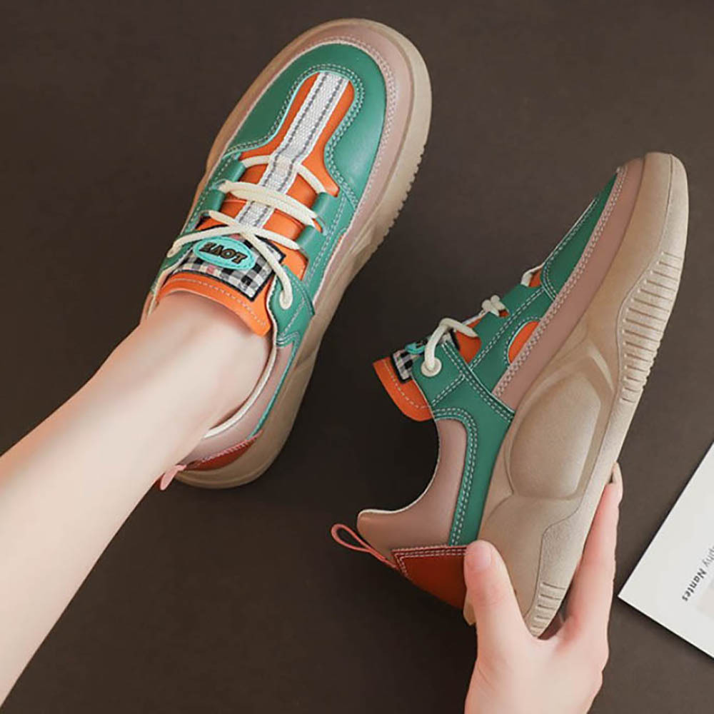 Olivoslindo Zapatos casuales primavera retro plataforma colorblock