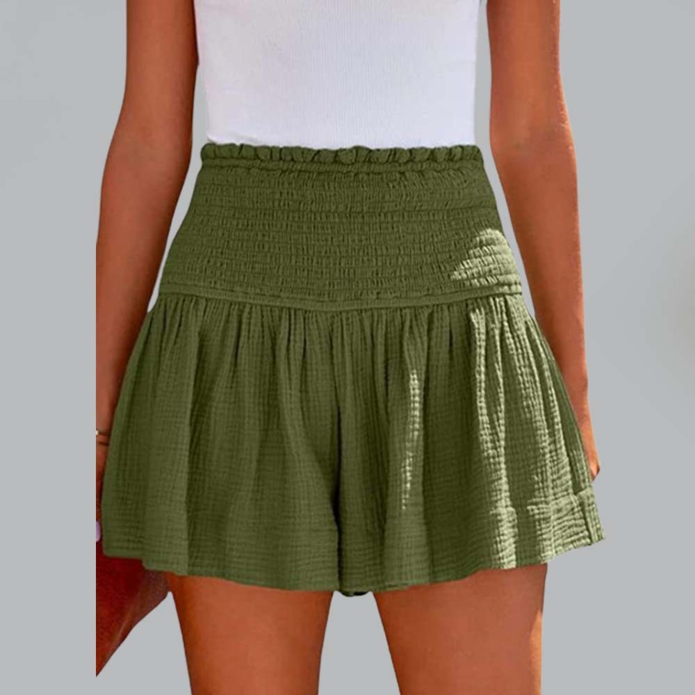 Women's summer comfortable and breathable cotton and linen culottes