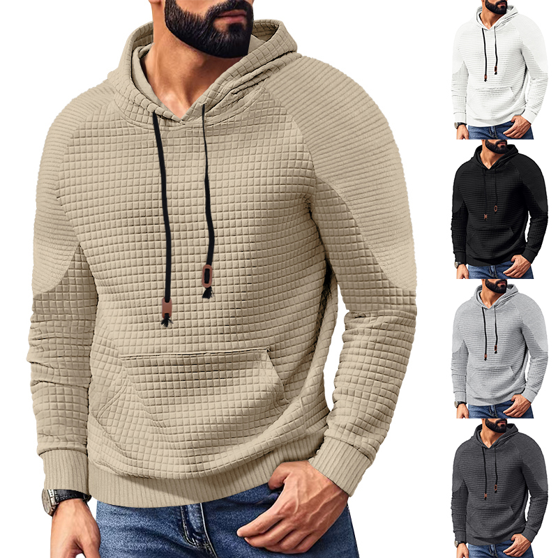 Kapuzensweatshirt aus Waffel-Jacquard für Herren
