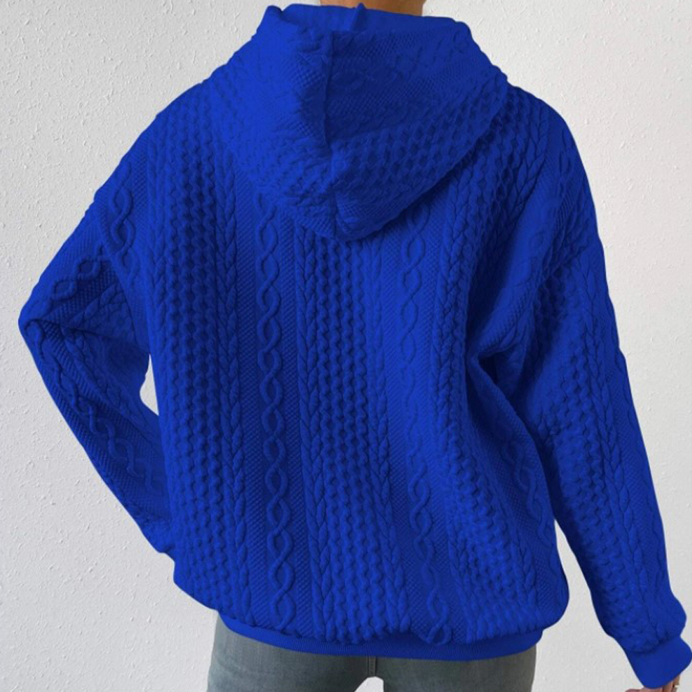 Olivoslindo Otoño nueva sudadera con capucha casual jacquard