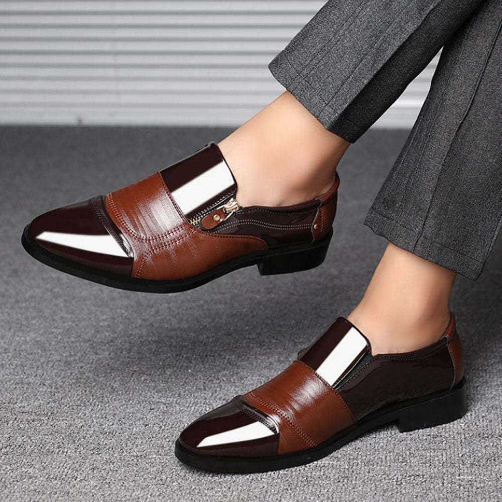 Olivoslindo Nuove scarpe da uomo in pelle con punta a punta in stile business