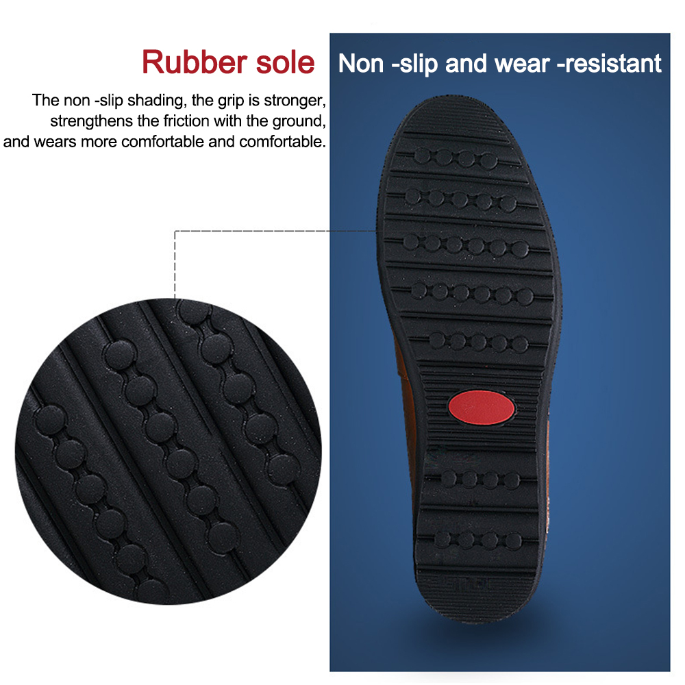 Zapatos casuales de cuero cómodos y sin cordones para hombre