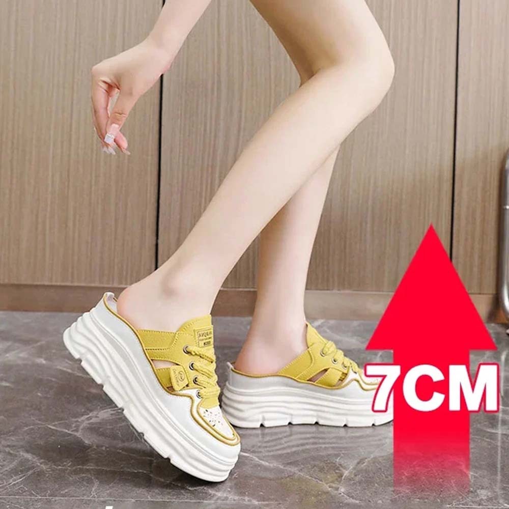 Pantuflas de mujer de suela gruesa, transpirables y cómodas