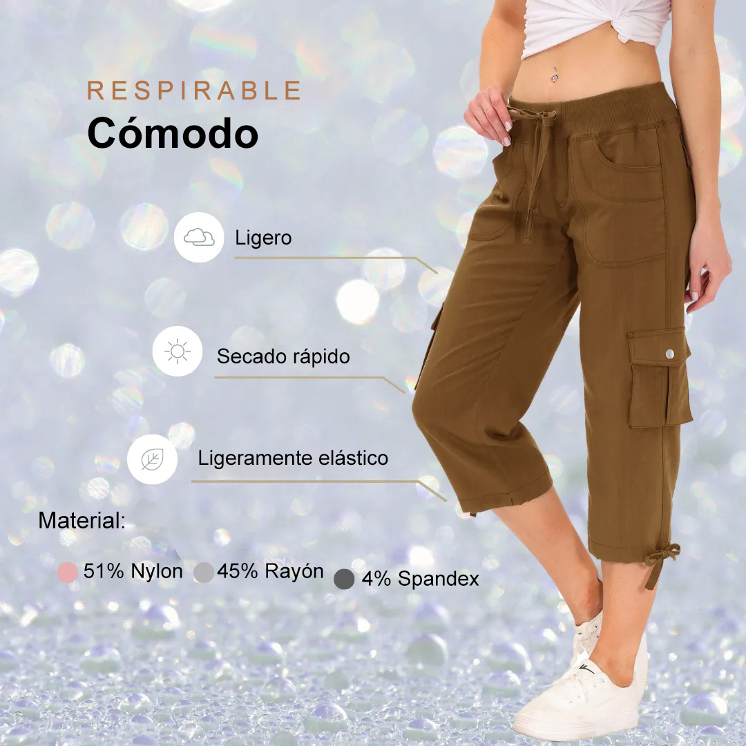 Hojanaranja™ Pantalones cortos informales para deportes al aire libre de secado rápido para mujer
