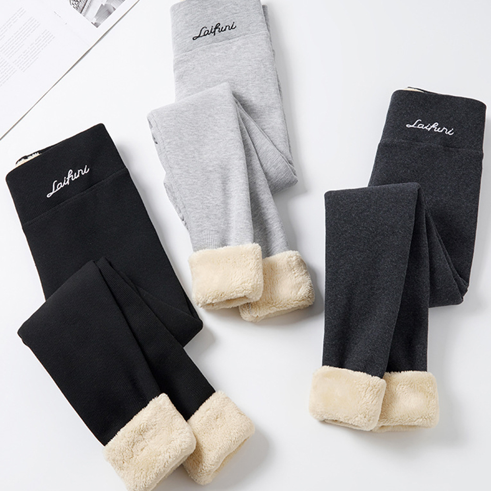 Winter dicke Sherpa hoch taillierte warme elastische Leggings