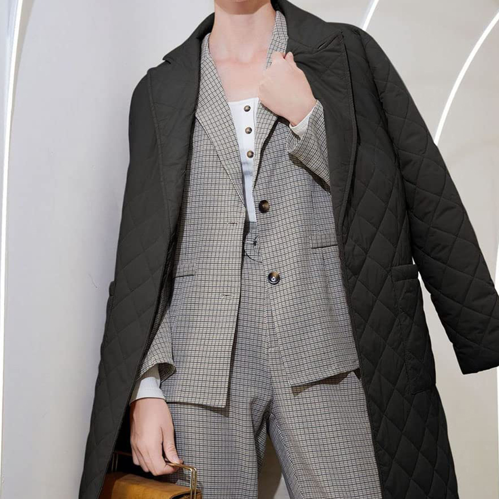 New winter women's over-the-knee mid-length cotton jacket