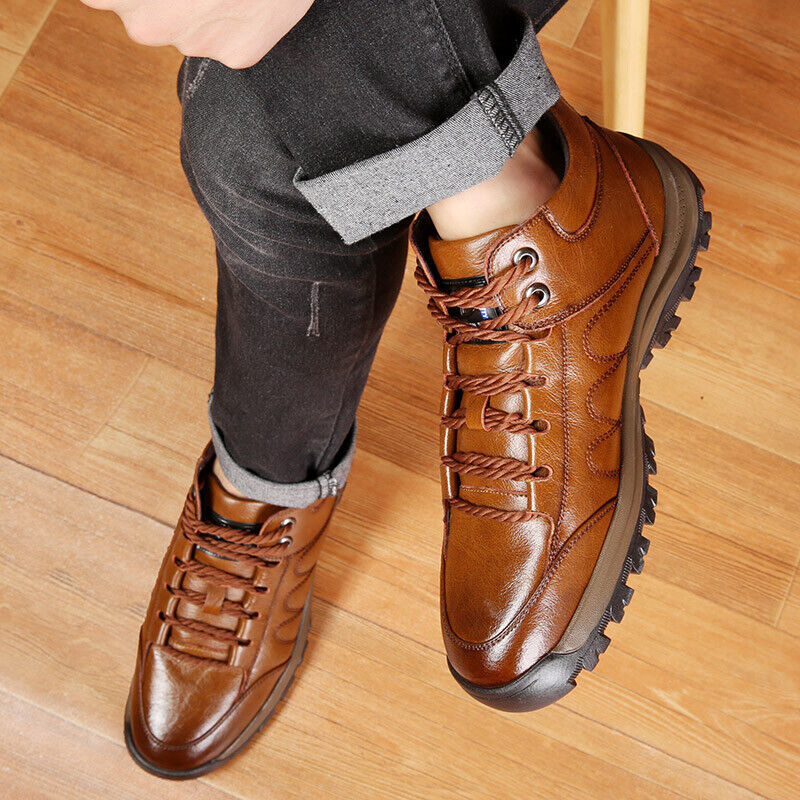 Piecewish Men's Fleece Warm Casual Mountaineering Boots