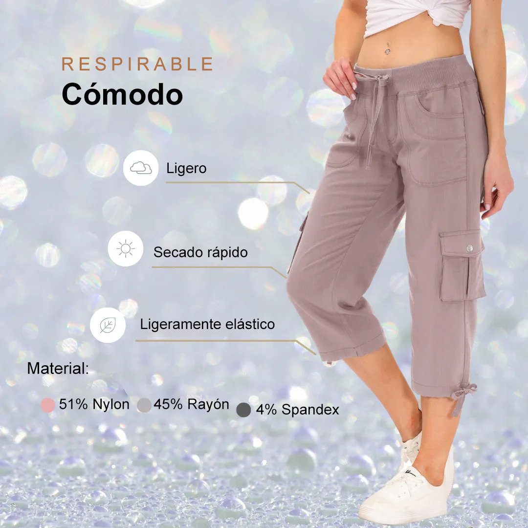 Hojanaranja™ Pantalones cortos informales para deportes al aire libre de secado rápido para mujer