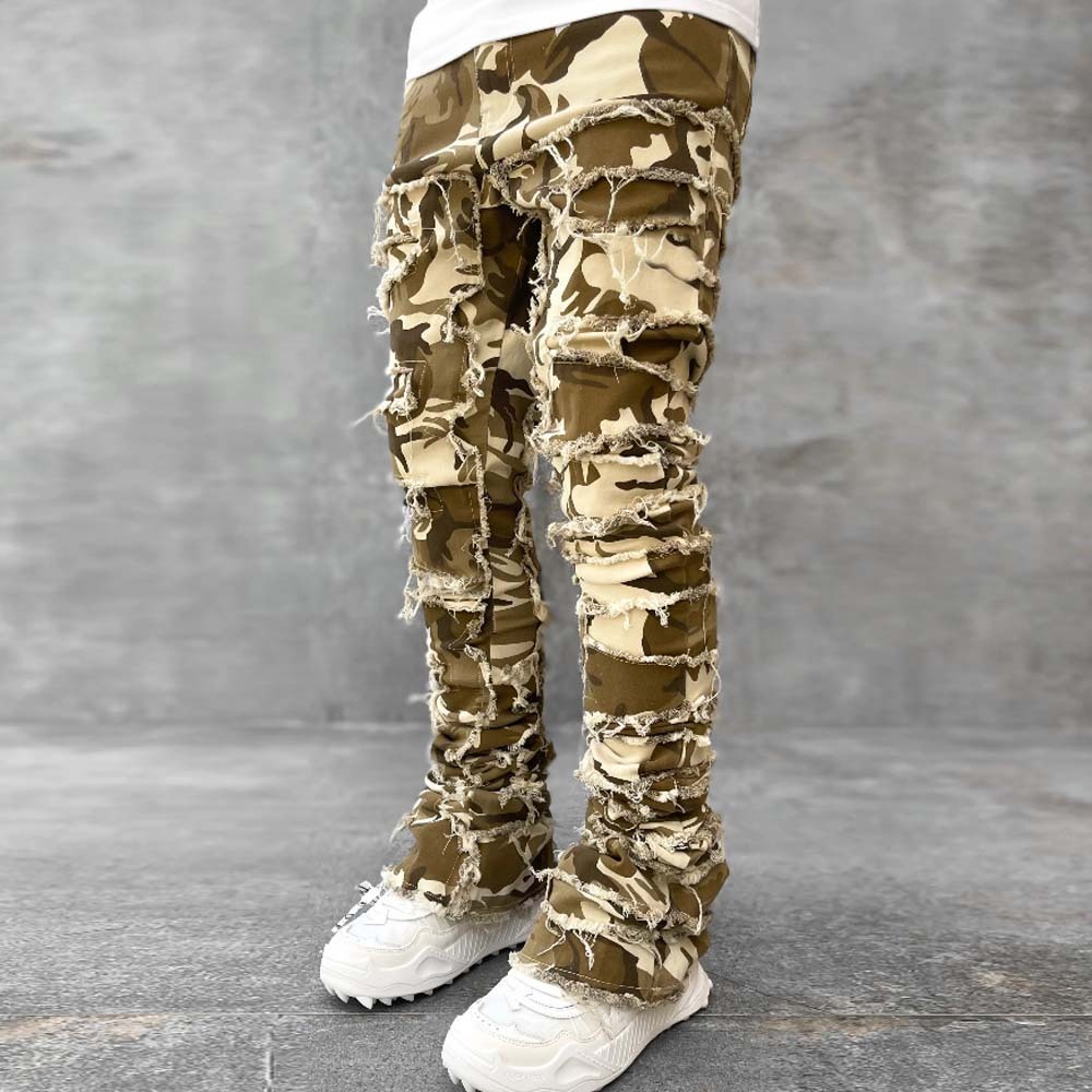 Stylish Retro Men's Stretch Denim Straight Leg Pants