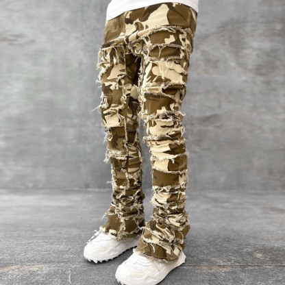 Stylish Retro Men's Stretch Denim Straight Leg Pants