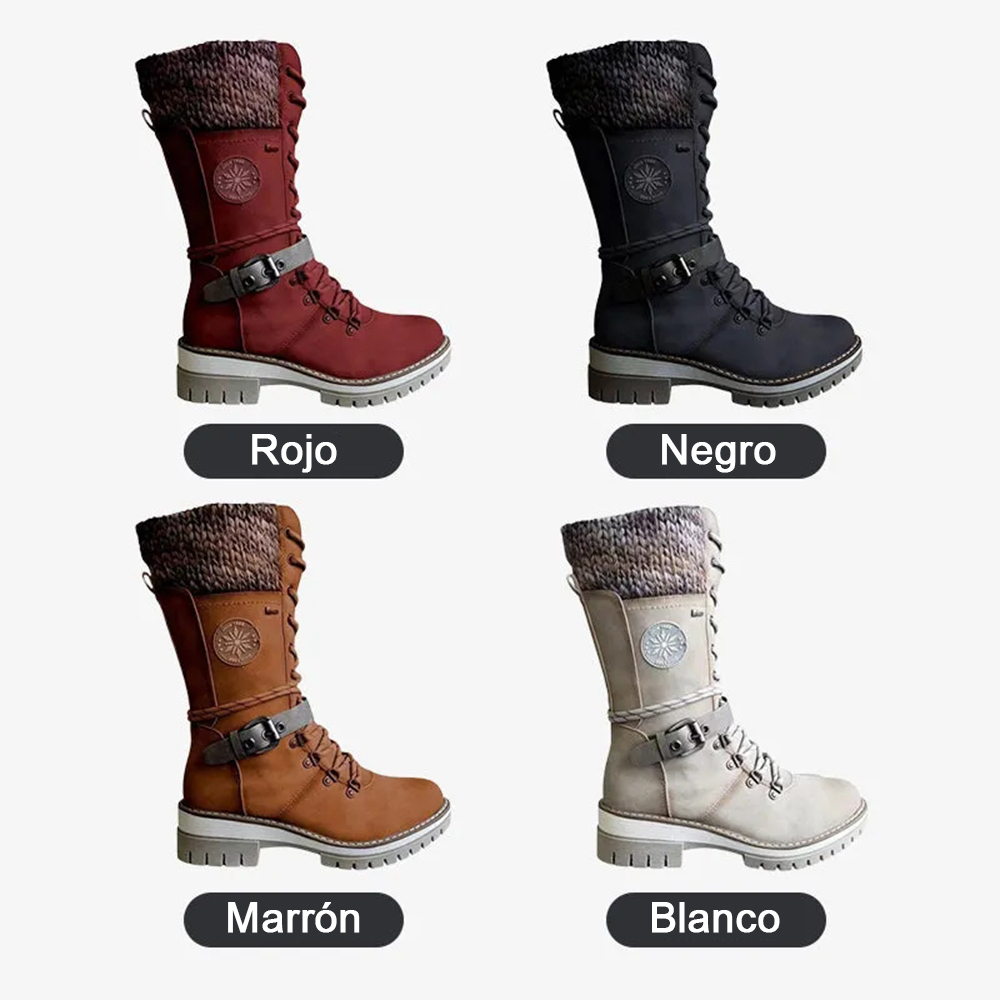 Olivoslindo™ 🔥Oferta navideña🔥Botas de nieve impermeables hasta la rodilla para mujer