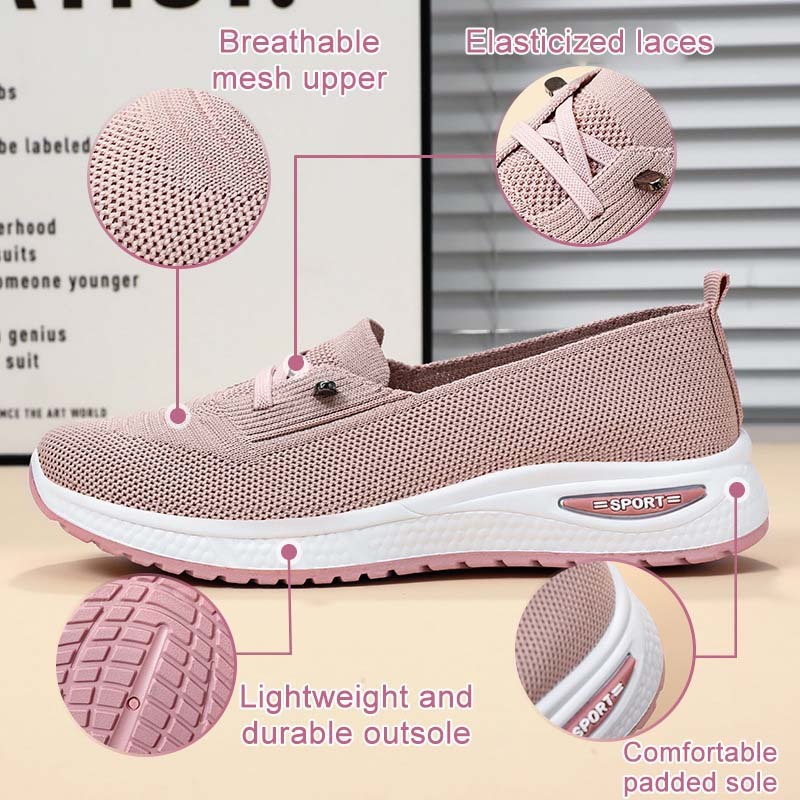 Nuevos zapatos casuales transpirables de suela gruesa para mujer