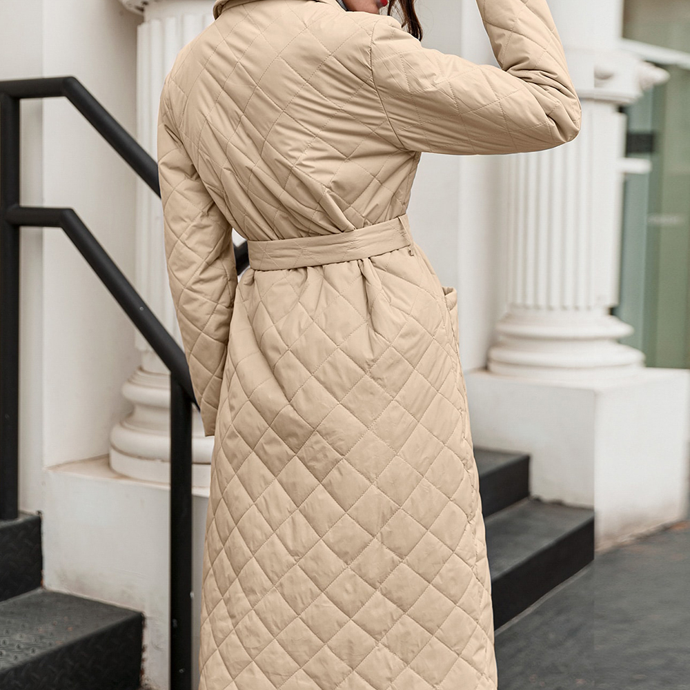 New winter women's over-the-knee mid-length cotton jacket