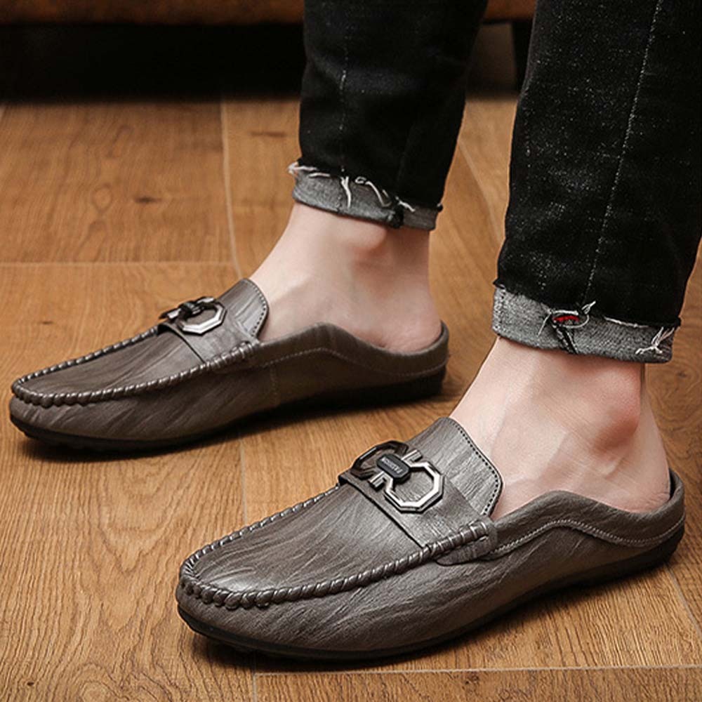 Zapatillas de hombre de piel transpirable con suela suave