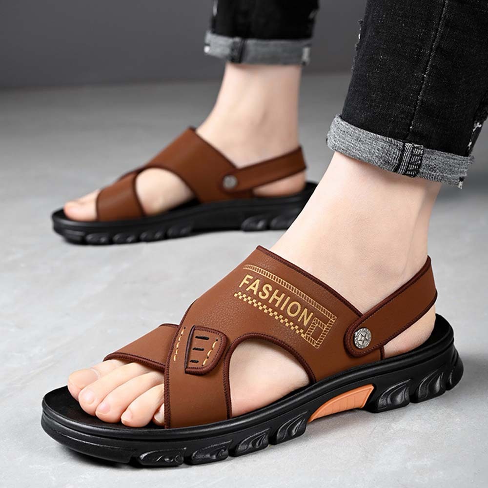 Sandalias de playa con punta abierta, antideslizantes y transpirables para hombre