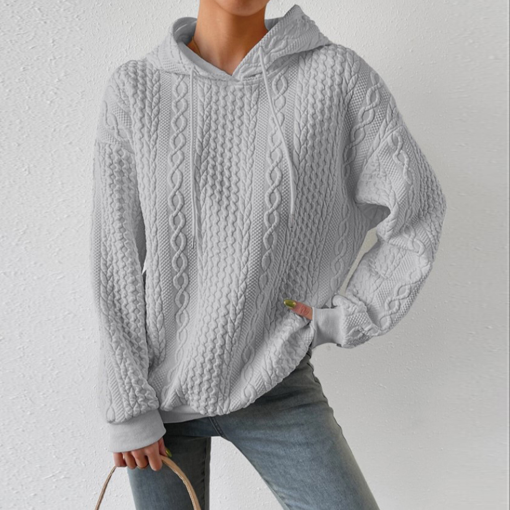 Olivoslindo Otoño nueva sudadera con capucha casual jacquard