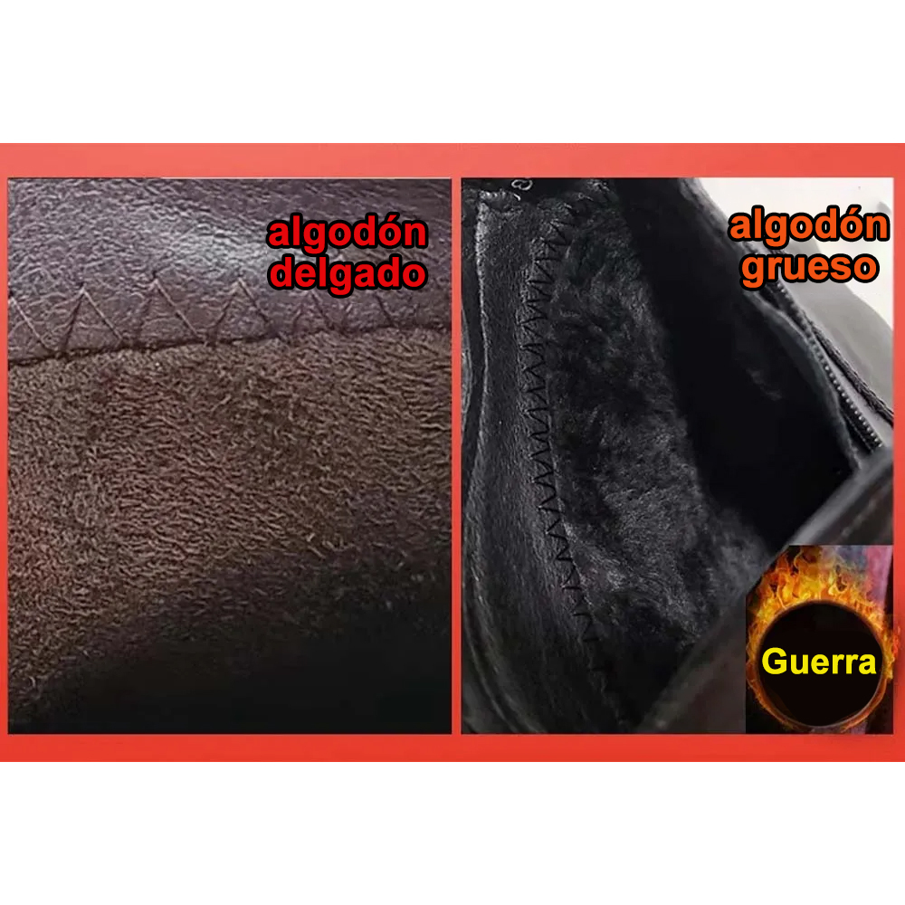 Olivoslindo™ Adecuado para mujeres mayores, zapatos casuales de cuero antideslizantes y zapatos de algodón de cuero con cremallera lateral de terciopelo.