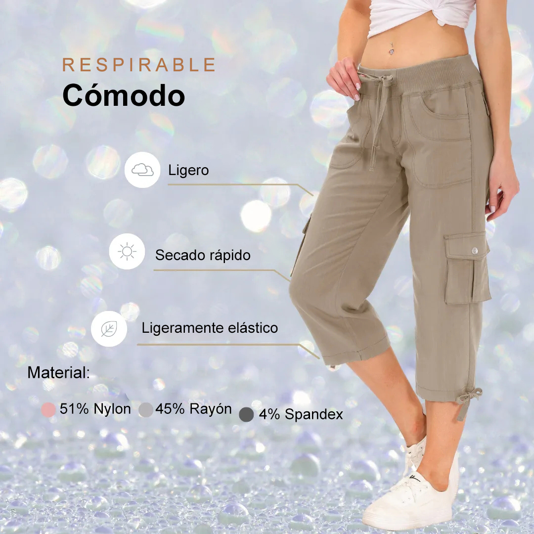 Hojanaranja™ Pantalones cortos informales para deportes al aire libre de secado rápido para mujer