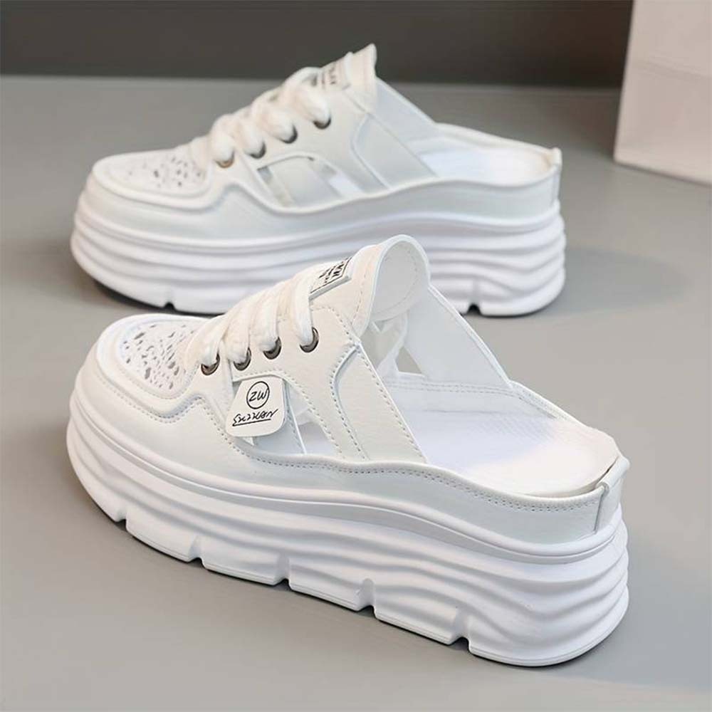 Pantuflas de mujer de suela gruesa, transpirables y cómodas