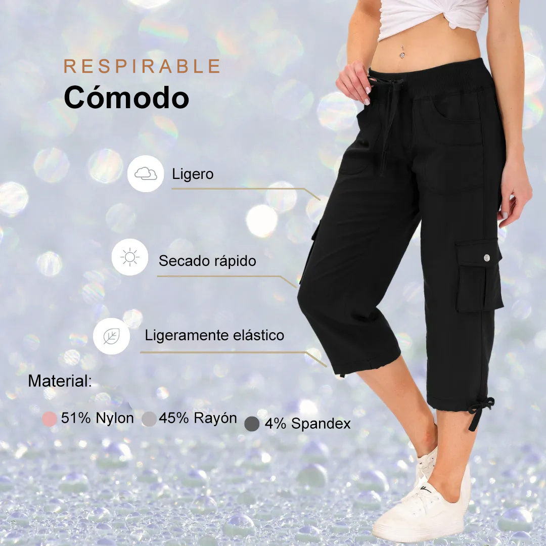 Hojanaranja™ Pantalones cortos informales para deportes al aire libre de secado rápido para mujer