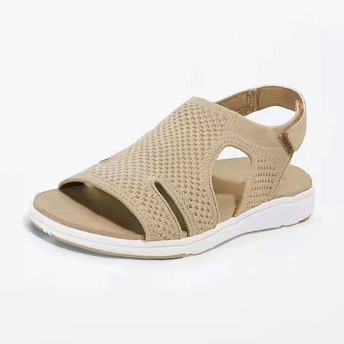 Sandalias huecas de malla para mujer, suaves y cómodas