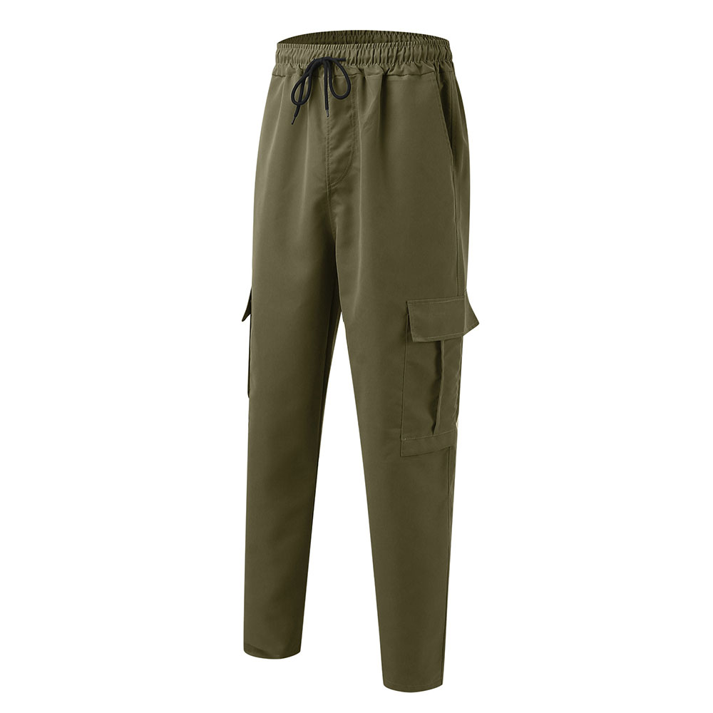 Olivoslindo Pantalones casuales rectos holgados para hombres