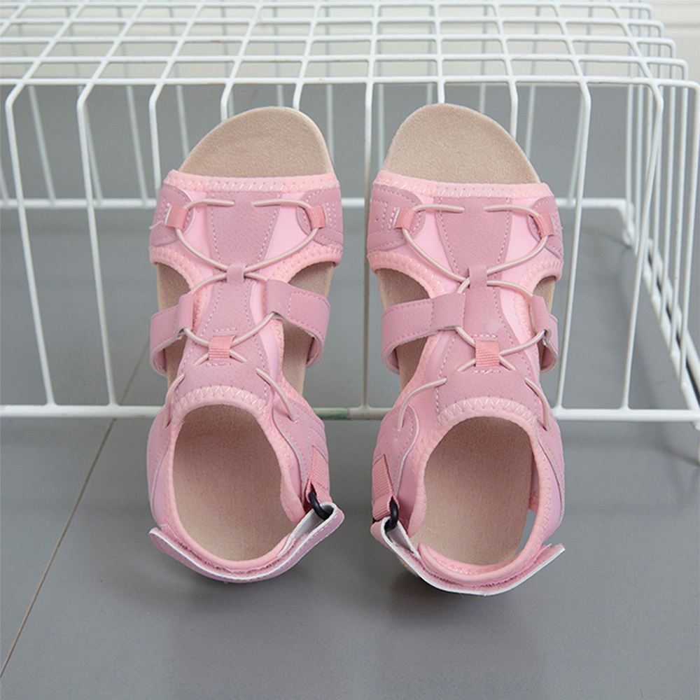 Sandalias de suela suave elásticas de color liso para mujer