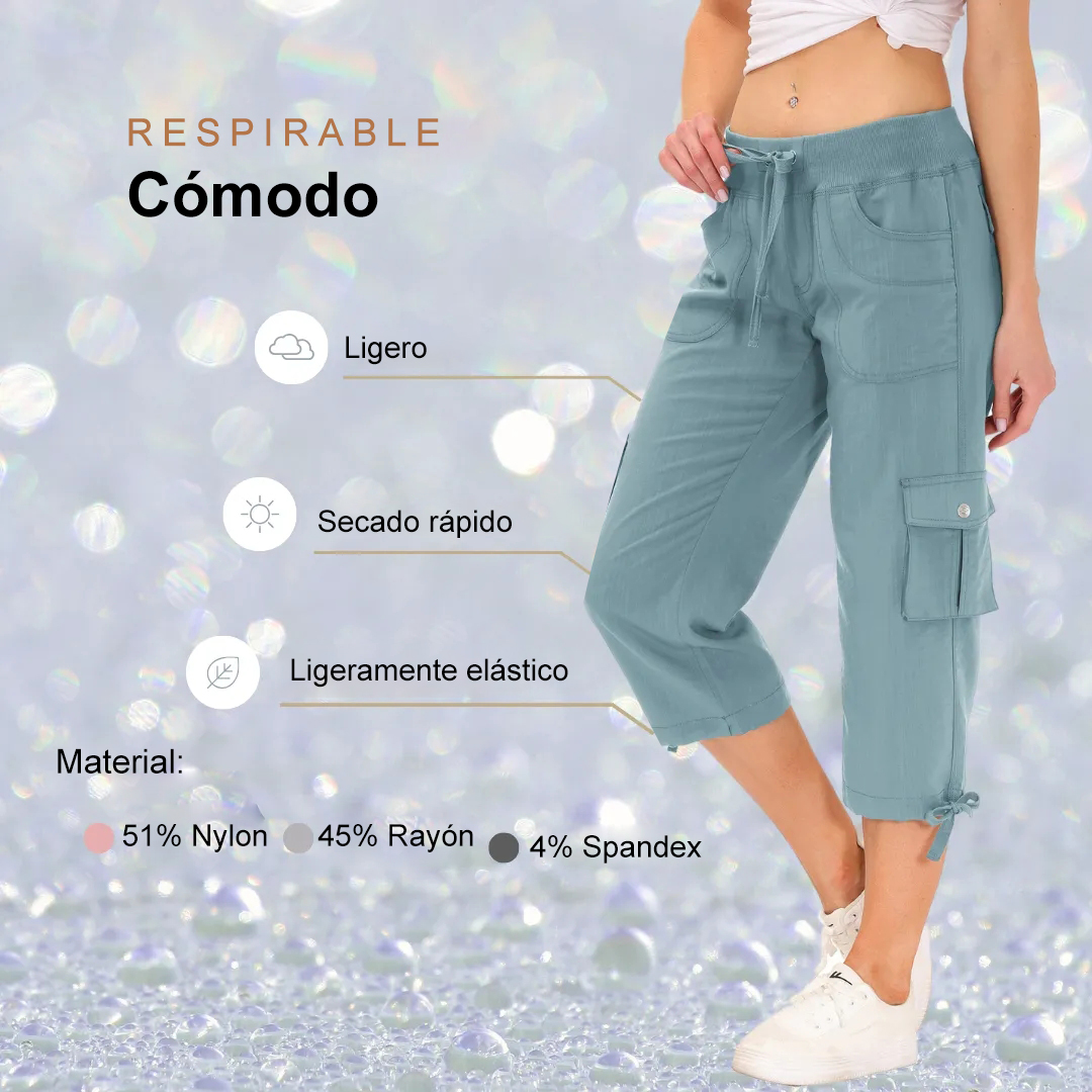 Hojanaranja™ Pantalones cortos informales para deportes al aire libre de secado rápido para mujer