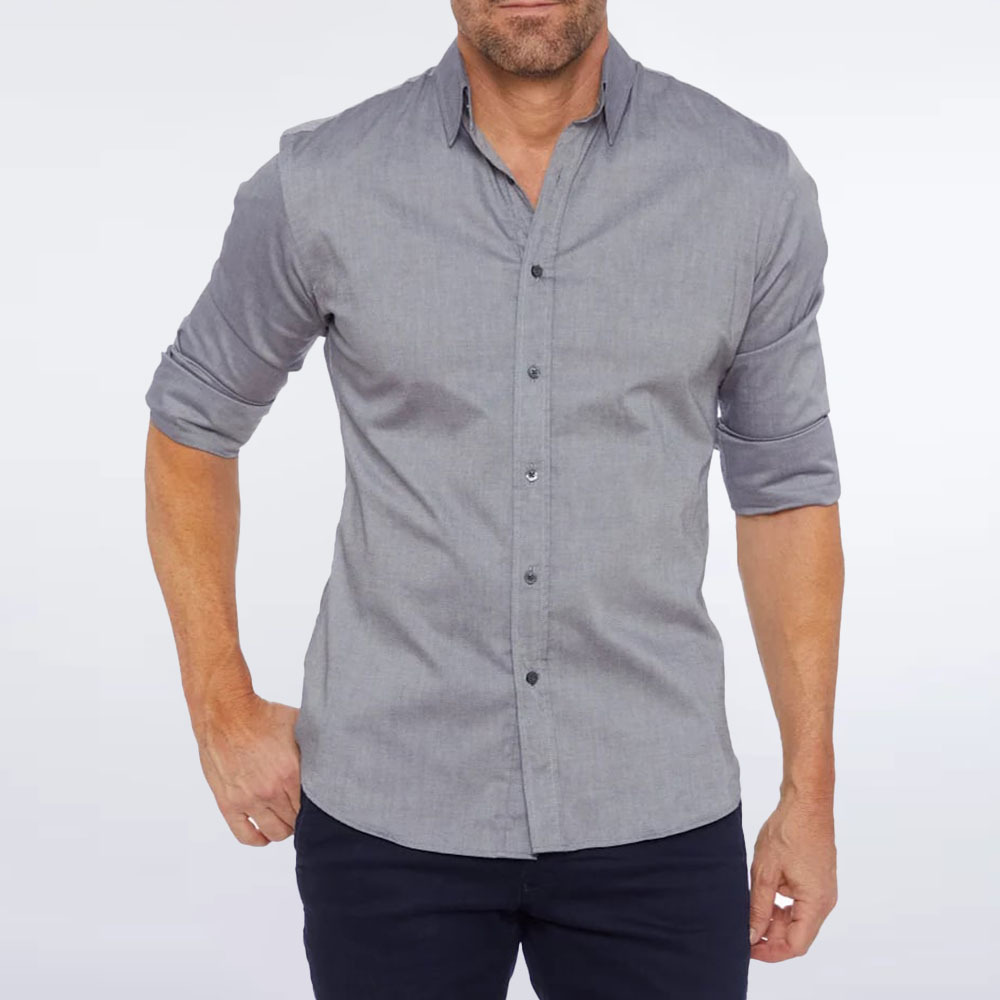 Camisa elástica con cremallera para hombre nueva de primavera