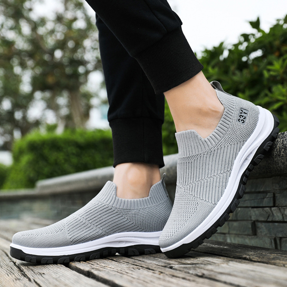 Olivoslindo Zapatos casuales transpirables tejidos con mosca nuevos de verano para hombres