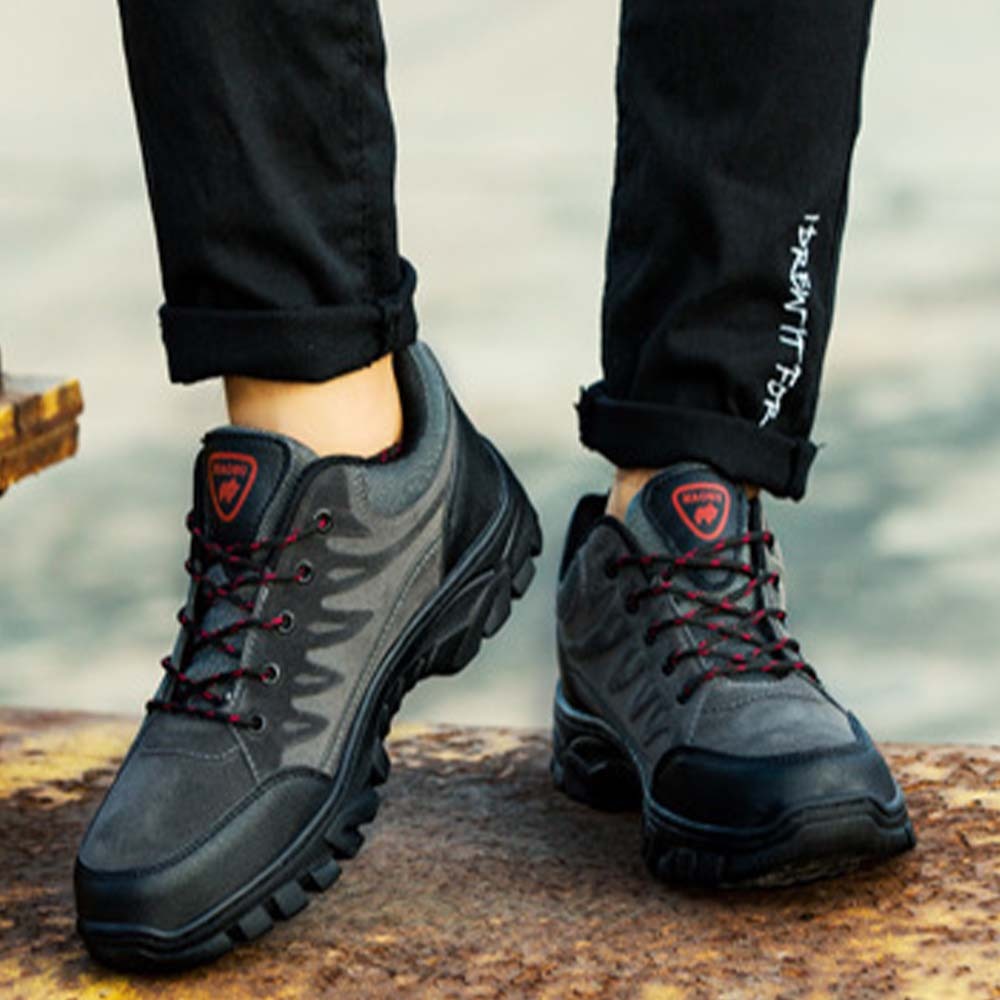 Olivoslindo Zapatillas de deporte casuales de moda para hombres Cómodos zapatos de senderismo al aire libre de caña baja