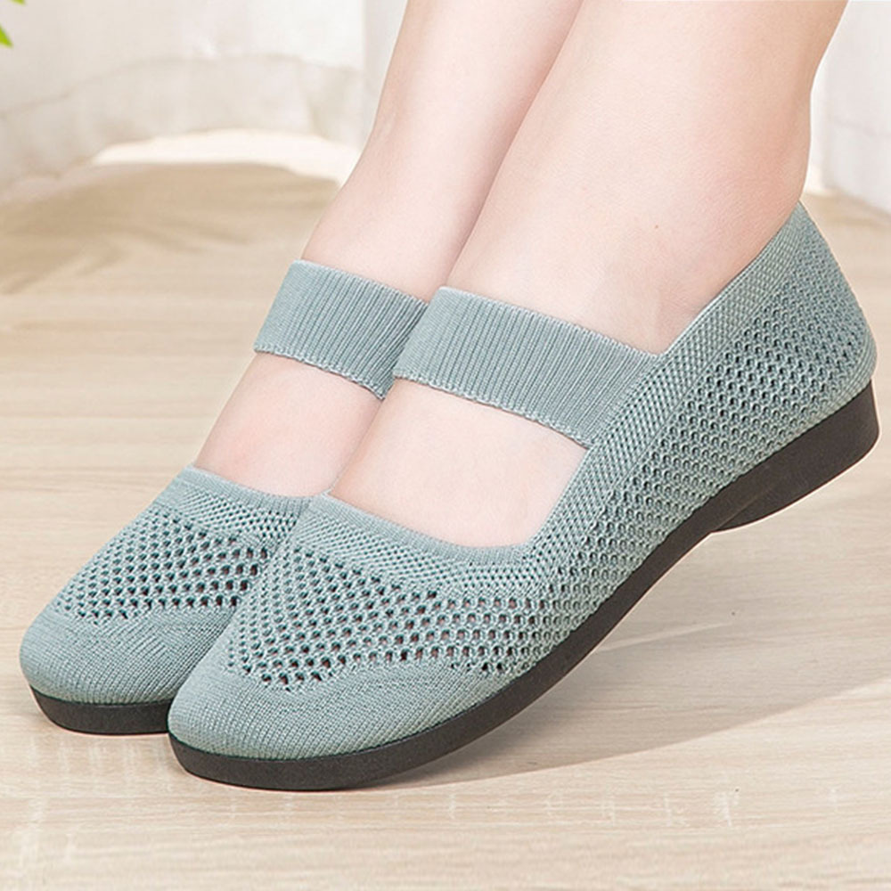 Spring and Autumn Women's Hollow Fly Knit Slip-on Casual Shoes
