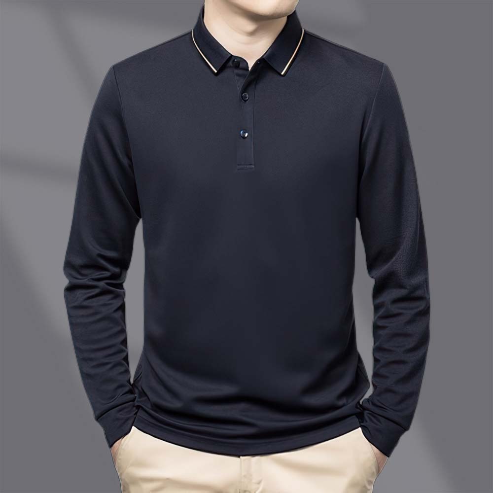 Men's Fashion Business Long Sleeve Shirt T-Shirt