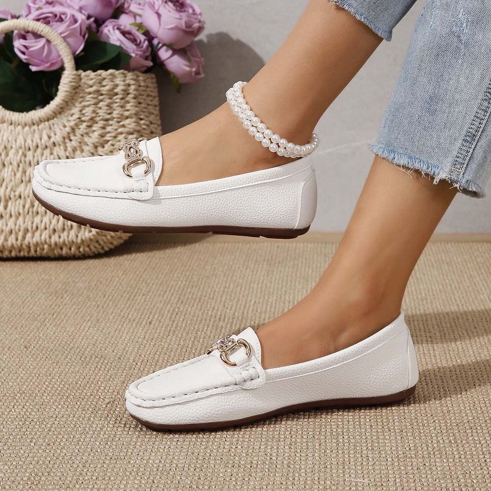 2024 zapatos casuales planos con punta redonda para mujer