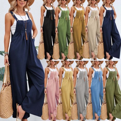 Olivoslindo Nuevos monos casuales de mujer de color sólido a la moda