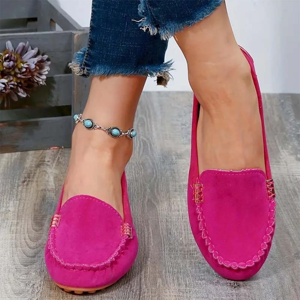 Women's comfortable flats, fashionable slip-on soft-soled loafers