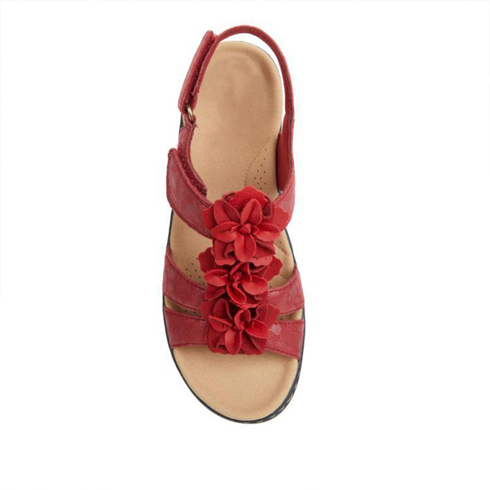 Olivoslindo Sandalias con plataforma de flores de la serie Summer para mujer